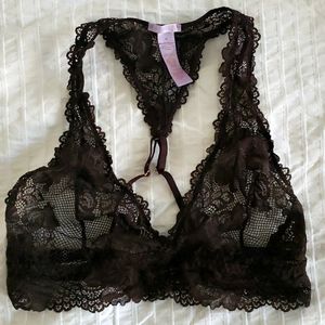 SAVAGE X FENTY FLORAL LACE BRALETTE COFFEE BROW SIZE M